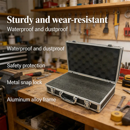 Heavy Duty Aluminum Tool Box with Safety Locks Impact-Resistant Exterior and Protective Sponge Interior for secure Tools Storage