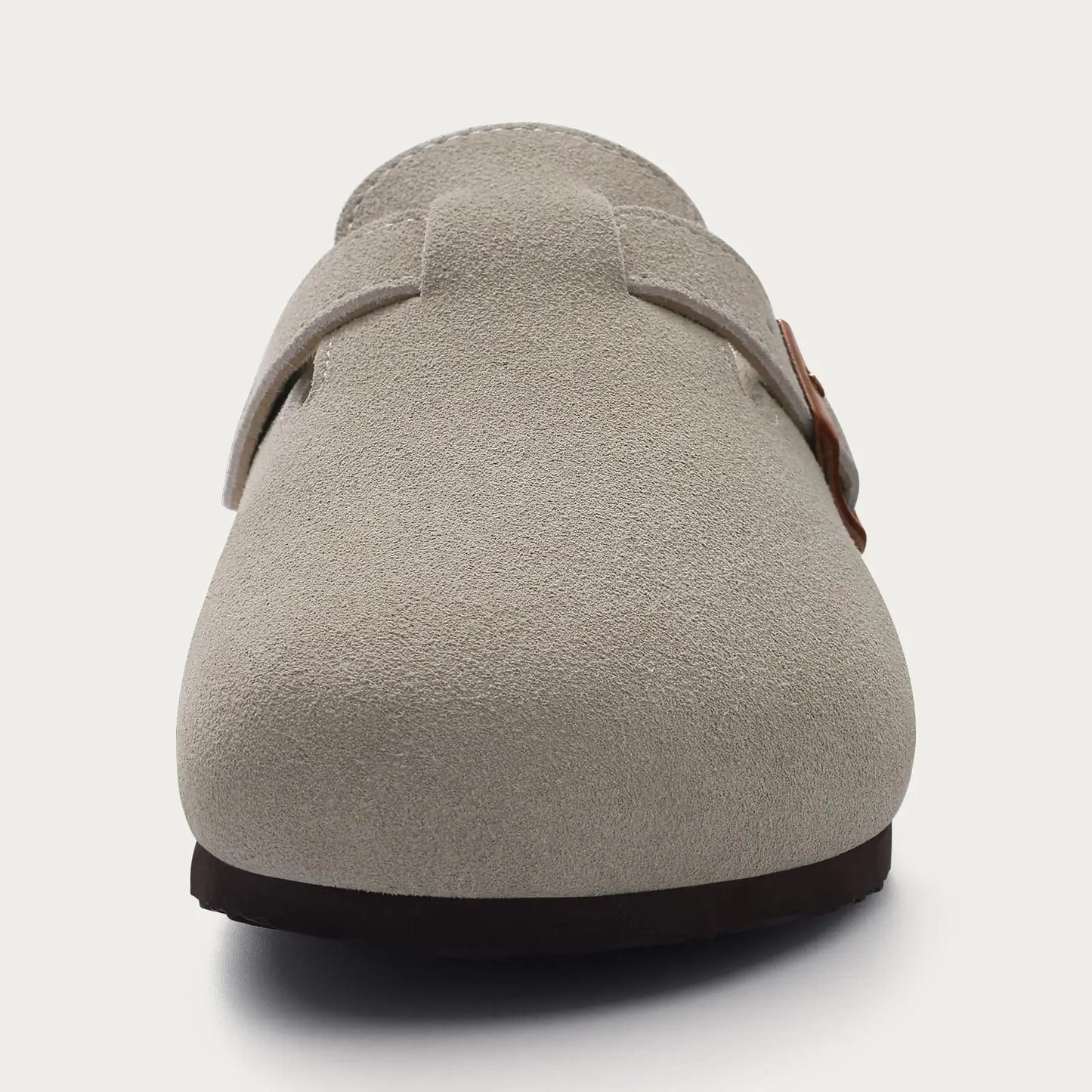 Kidmi New Cow Suede Women's Potato Shoes With Adjustable Strap Cork Insole Mules Outdoor Unisex Clogs Slippers With Arch Support