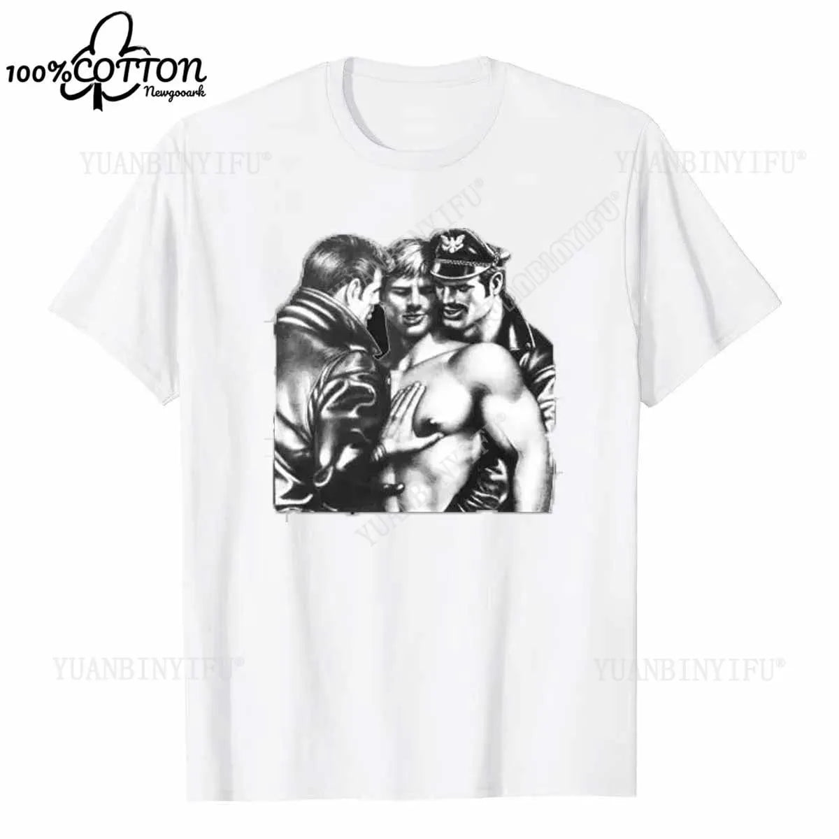 D LGBT GAY SCHWUL TOM OF FINLAND Casual pride cotton t shirt SAILOR MATROSE COPS KING Men Unisex tshirt Streetwear T-SHIRT