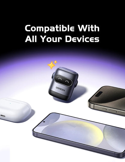 【US Plug】UGREEN Robot Design 30W GaN Charger QC4.0 3.0 PPS PD3.0 Fast Charger For iPhone 16 15 14 Pro Samsung Xiaomi iPad Air