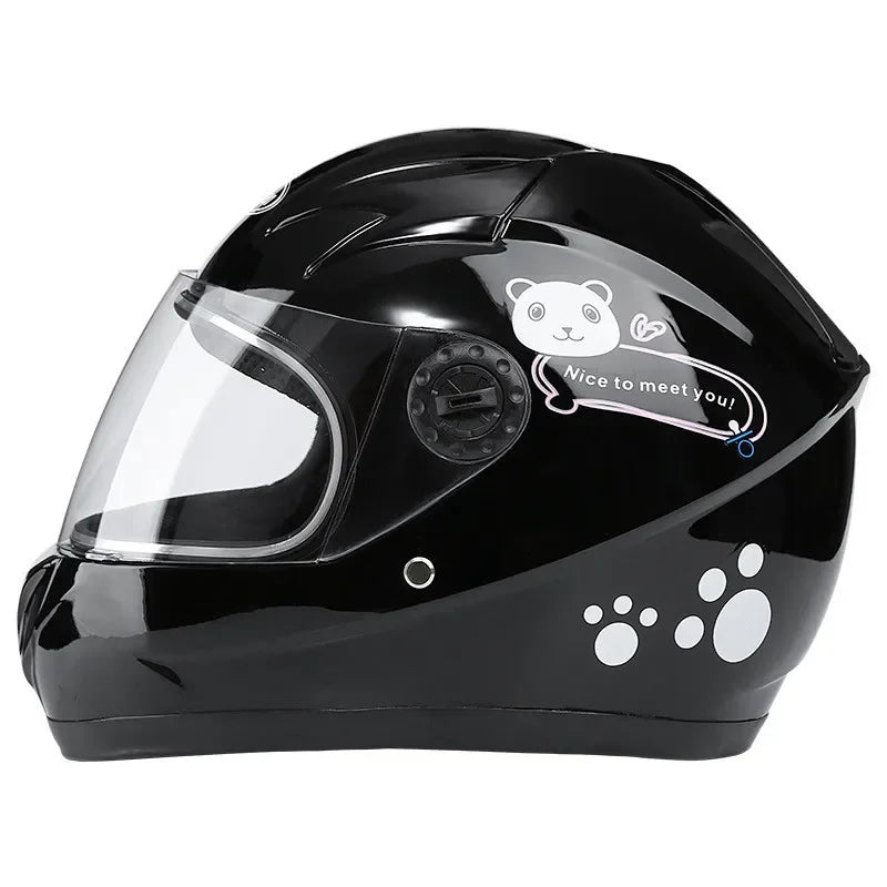 Children's helmets, child safety helmets electric vehicle helmets autumn winter boy and girls warm cartoon  helmets casco moto