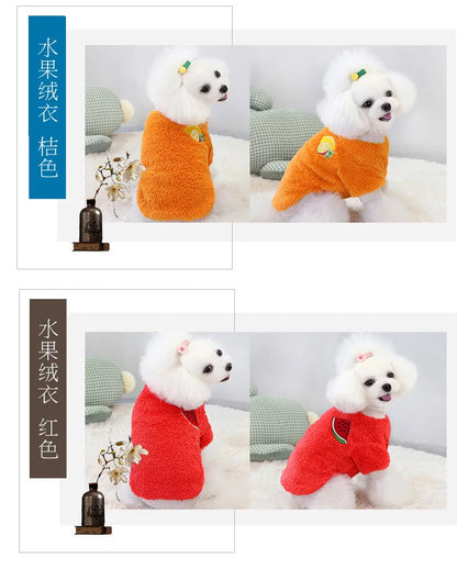 Winter Pet Dog Sweater Polar Fleece Warm Dog Clothes for Small Dog Coat Thicker French Bulldog Clothes Chihuahua Dog Accessories