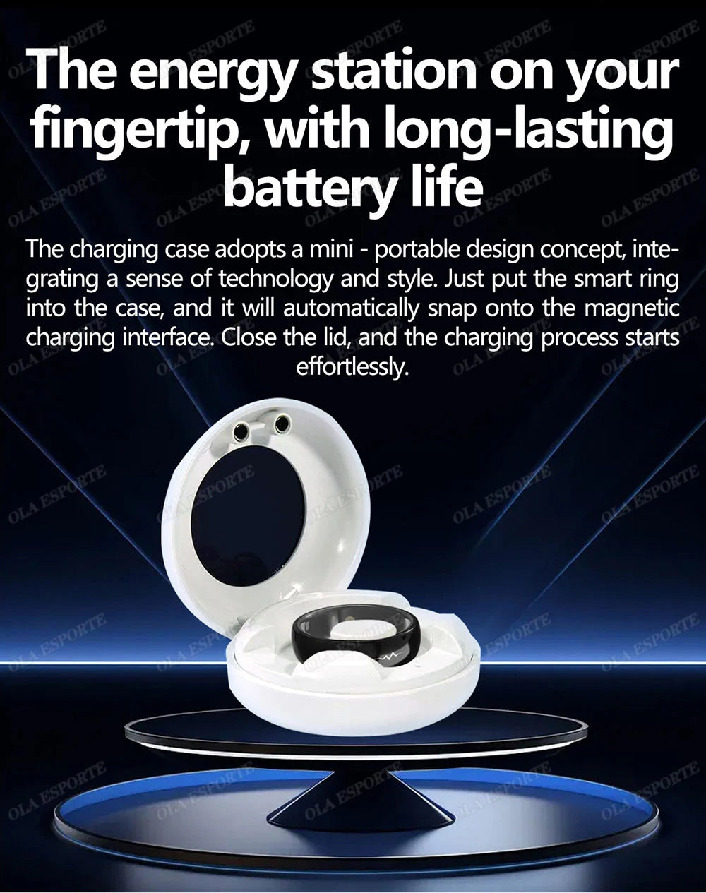 New ECG Smart Ring Men Women Bluetooth Blood Heart Rate Blood Oxygen Health Monitoring Multi Sports 5ATM Waterproof smartring