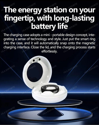 New ECG Smart Ring Men Women Bluetooth Blood Heart Rate Blood Oxygen Health Monitoring Multi Sports 5ATM Waterproof smartring