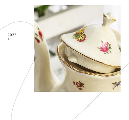 Vintage Lemon Teapot Coffee Cup and Saucer Set Beautiful Coffee Mug Modern Set Tania Bulhoes Luxury Design Cup
