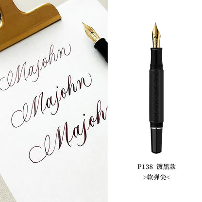 New MAJOHN P139 P138 P136 Classic Flex Nib Fountain Pen  Flexes Nib Pen Softness Flexare Business Modification Writing Pen ES ER