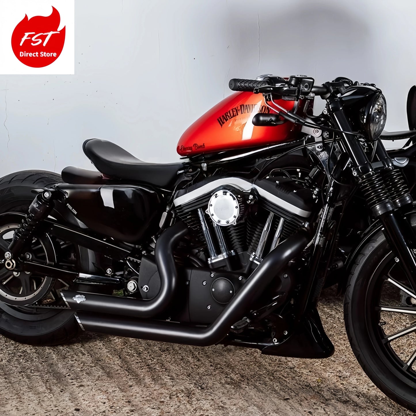 Harley Davidson Sportster 883/1200/72 VH Style Taiwan Made Horse Hoof Sound Exhaust Muffler for VANCE&HINES System