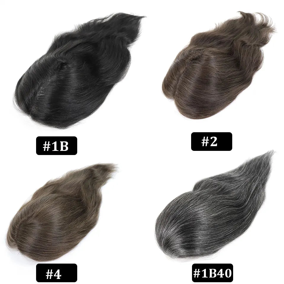 Brown Long Human Hairpieces Men's Toupee Natural Hairline Lace Front Male Wig Breathable Lace With PU Hair Replacement Systems