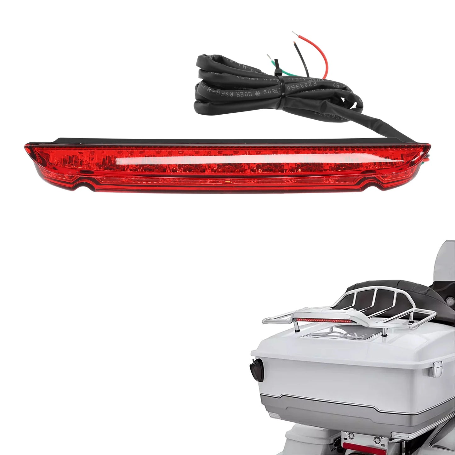 Luggage Rack Tail Brake Light LED For Harley Touring Electra Street Glide Road King 1993-2013 Air Wing Motorcycle