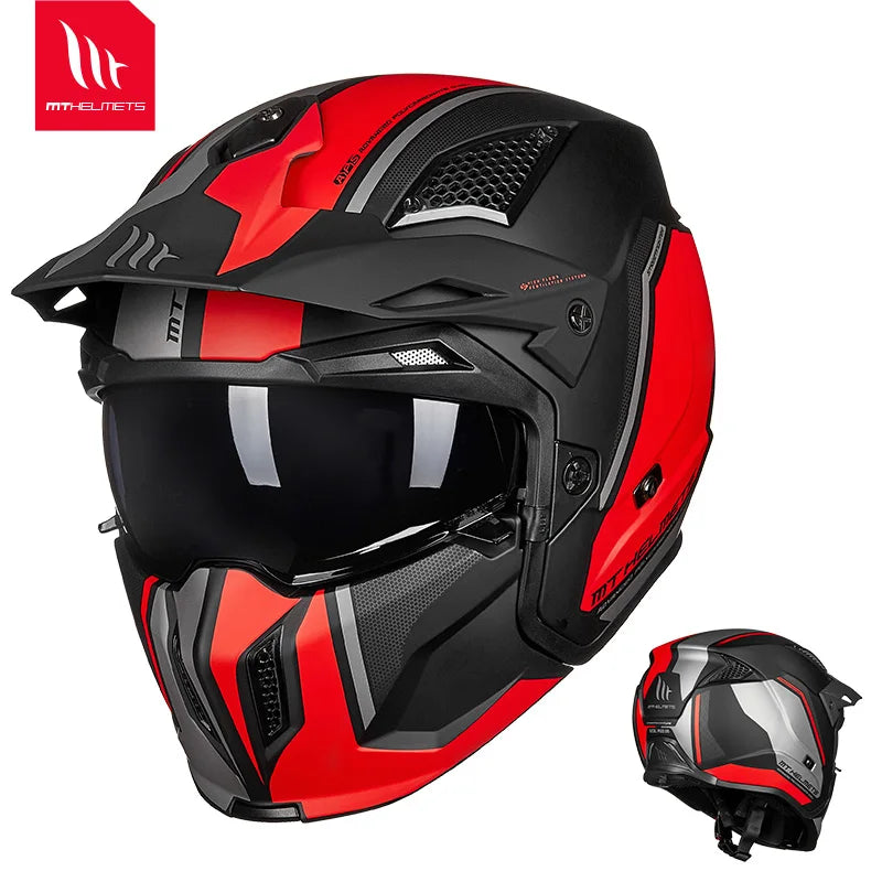 MT New Full Face Helmet Motorcycle Helmets Modular High Quality DOT ECE Approved Personality Off Road Moto Helmets Fashion