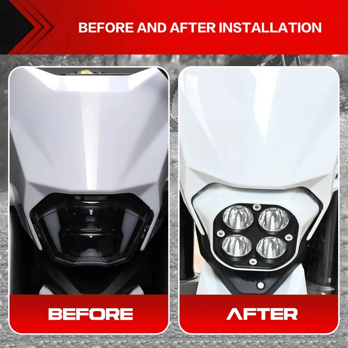 Front Headlight Cover LED Front Light Lamp Cap Assembly Electric Bike Motor Off-Road Accessories For Sur Ron Ultra Bee 2023 2024