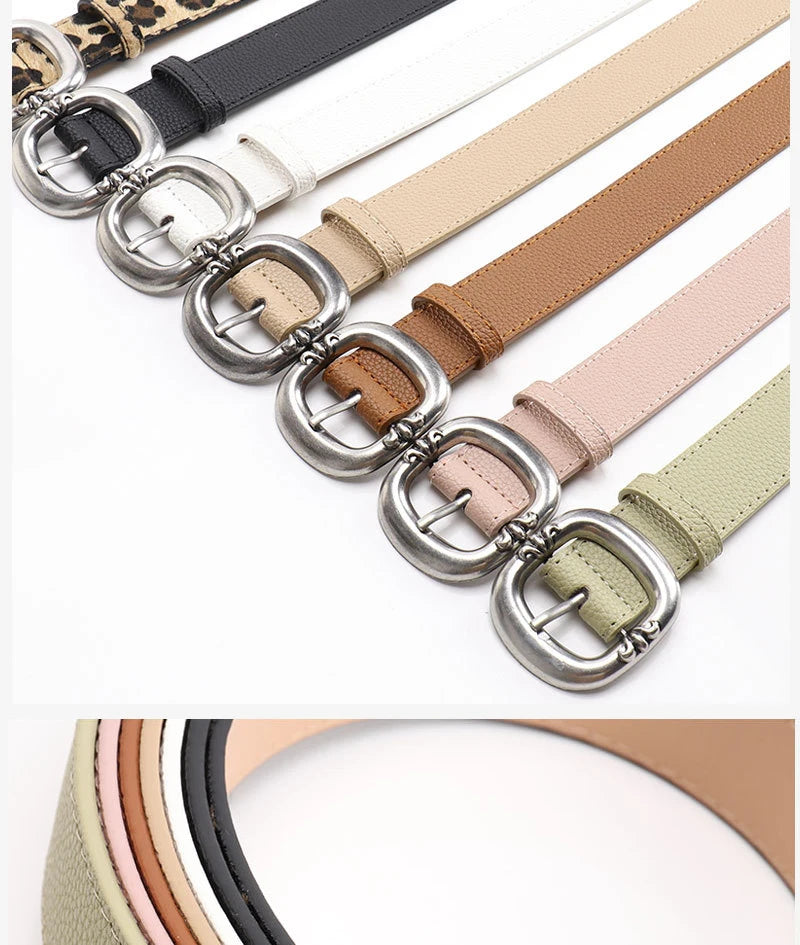 Leopard Print Belt Women's Fashion Casual Versatile Jeans Accessories Girdle Gothic Retro Pu Leather Pin Buckle Waistband