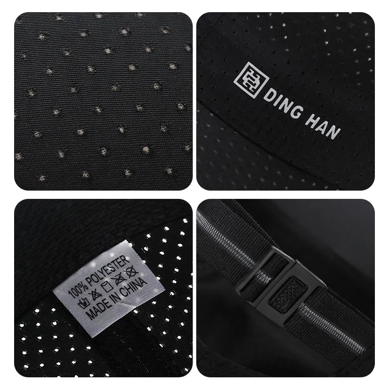 Extended Brim Summer Breathable Perforated Quick-Drying Adjustable Baseball Cap Sun Hat Trucker Caps Dad Hats