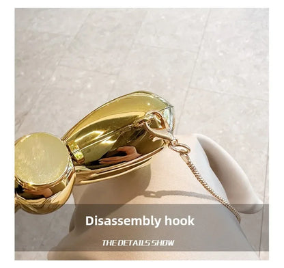 Purses and Handbag Luxury Designer Shoulder Bags Funny Shape Party Wedding Round Acrylic Shiny Clutch Purse Golden Evening Bag