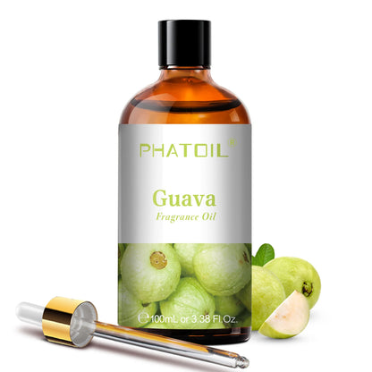PHATOIL 100ml Aromatherapy Fragrance Oil with Glass Dropper Lime Coconut Strawberry Cherry Watermelon Lemon Mango Aroma Oils