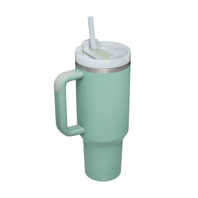 40oz H2.0, 304 Stainless Steel Vacuum Insulated Tumbler With Lid Straw For Water Cold Warm Thermal Coffee Car Cup