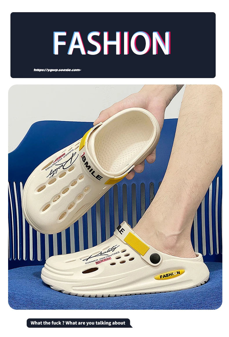 Men's Summer Sandals Non Slip Beach Slippers EVA Design Outdoor Slides Ultralight High Quality Sandals Fashion Garden Shoes