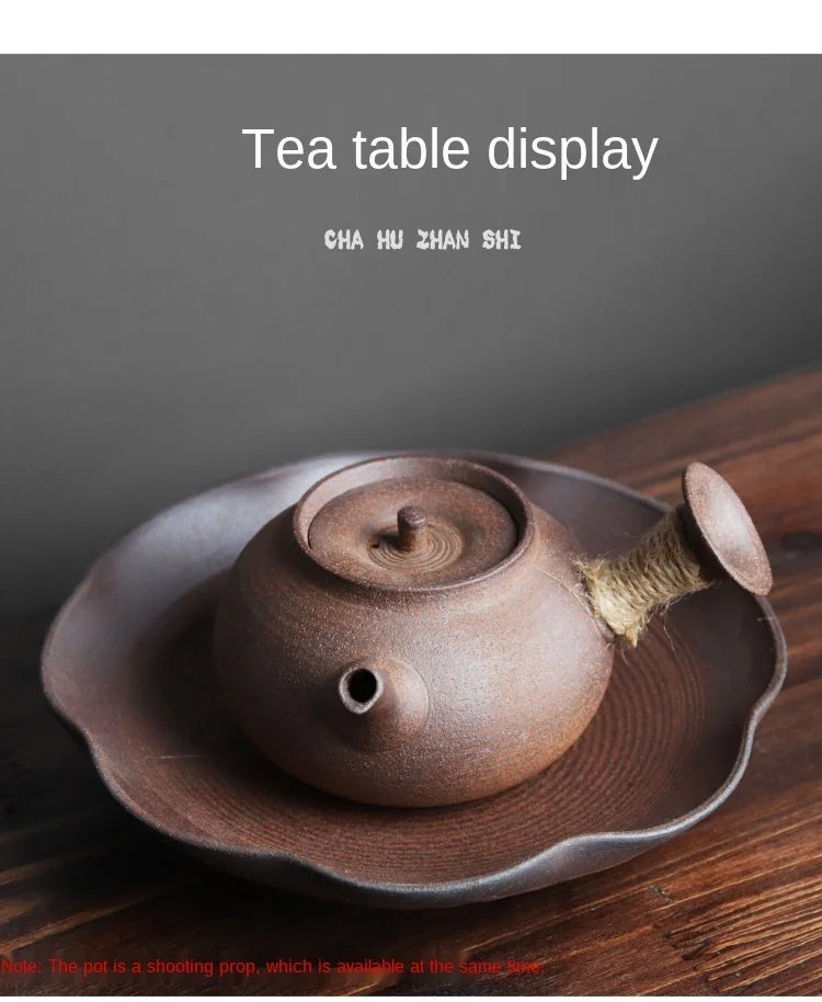 Jingdezhen Handmade Pottery Japanese Style Side Handle Teapot Raw Ore Pottery Clay Material Retro Rough Pottery Health Tea Maker