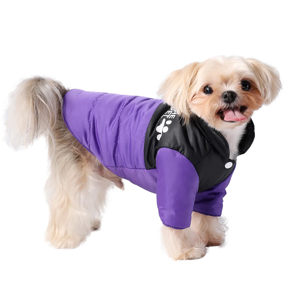 Reversible Pet Coat In Winter For Small Medium Dogs Cats Waterproof Pets Clothes Solid Warm Puppy Kitty Sphynx Chihuahua Jacket