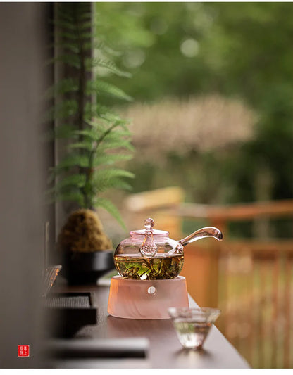 High Borosilicate Glass Teapot Thickened High Temperature Resistance Side-handle Pot Small Household Anti-scald Green Tea Teapot