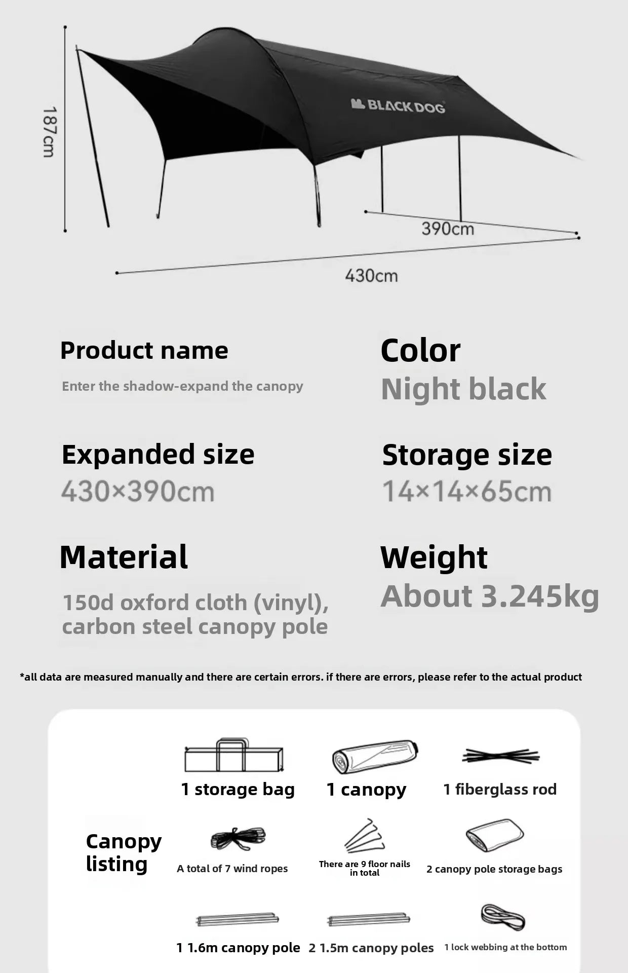 Naturehike BLACKDOG Camping Automatic Tent Waterproof Sun Shelter Beach for 2-3 People Outdoor Travel Picnic 150D Dome Tent New