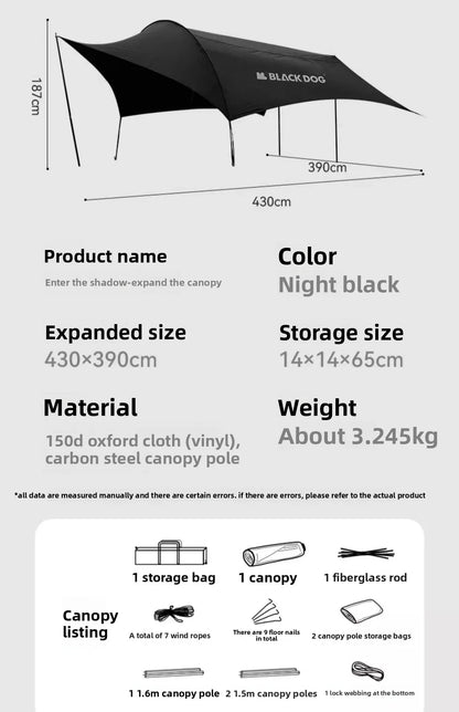 Naturehike BLACKDOG Camping Automatic Tent Waterproof Sun Shelter Beach for 2-3 People Outdoor Travel Picnic 150D Dome Tent New