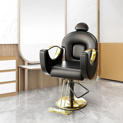 Reclining Barber Salon Chair 360°Swivel Barber Chair with Heavy Duty Hydraulic Pump for Spa Shampoo Hair Stylist Barbershop Home