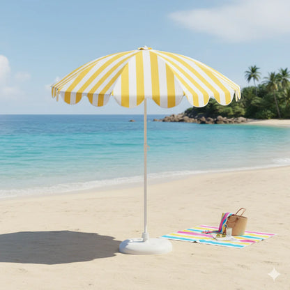 Adjustable Height UPF50+ UV Protection Beach Sun Umbrella (Base Not Included) for Balcony Or Patio Outdoor Shade Umbrella