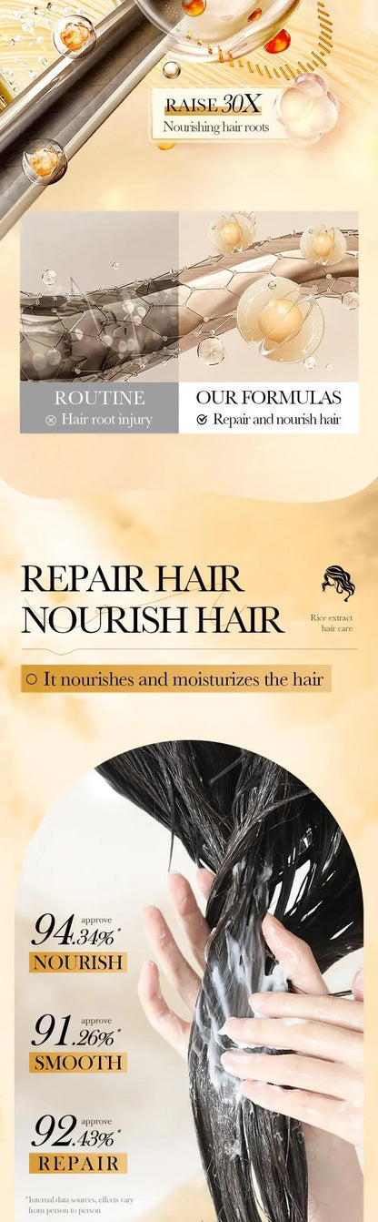 Rice Magical Keratin Hair Mask 5 Seconds Repair Damaged Frizzy Hairs Soft Smooth Shiny Moisturizing Nourish Hair Root Care