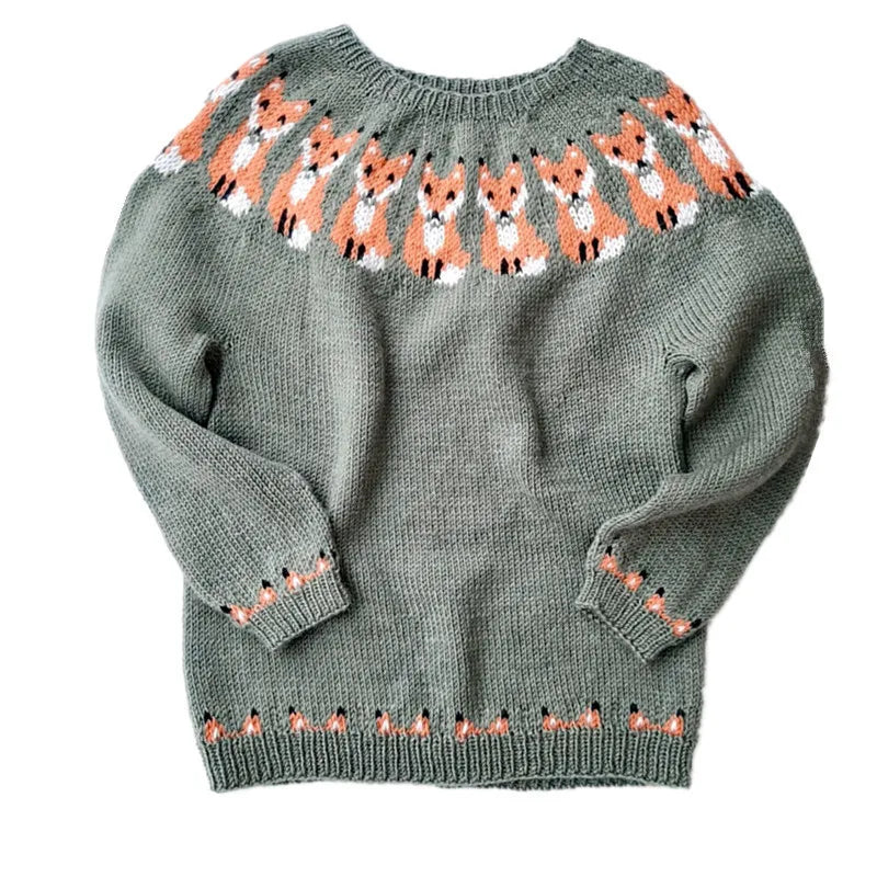 2025 Spring Knitted Women Sweater Print O-neck Long Sleeve Casual Loose Sweaters Female Winter Elegant Trendy Ladies Clothes