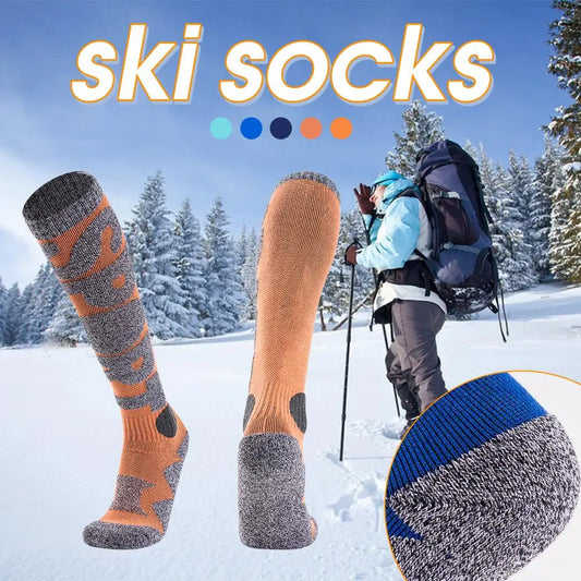 Skiing Socks Thermal Knee-high Cold Weather Warm Sock For Snowboarding And Mountaineering Socks Outdoor Activities