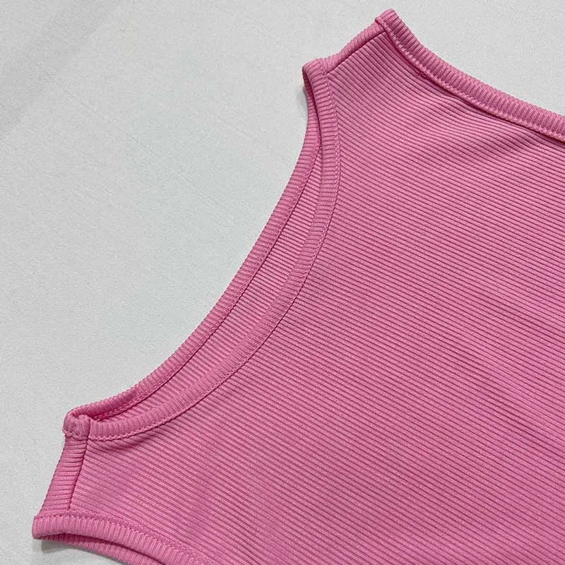2026 Summer Casual Sleeveless Tank Top and Split Skirt Sexy Elegant Two-piece Set Slim Fit Fashion High Waist Solid Color Suit