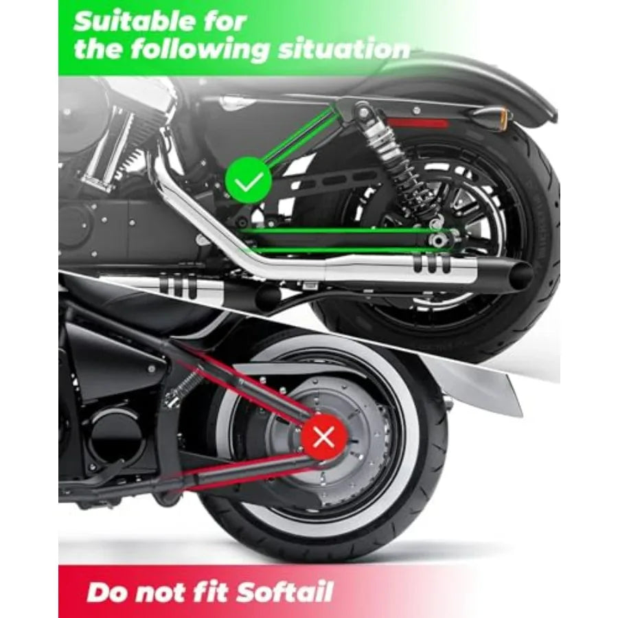 Motorcycle Swingarm Bag Left Side Tool Bag 4L Synthetic Leather Fit for Sportster Street Rebel 300 500 Black