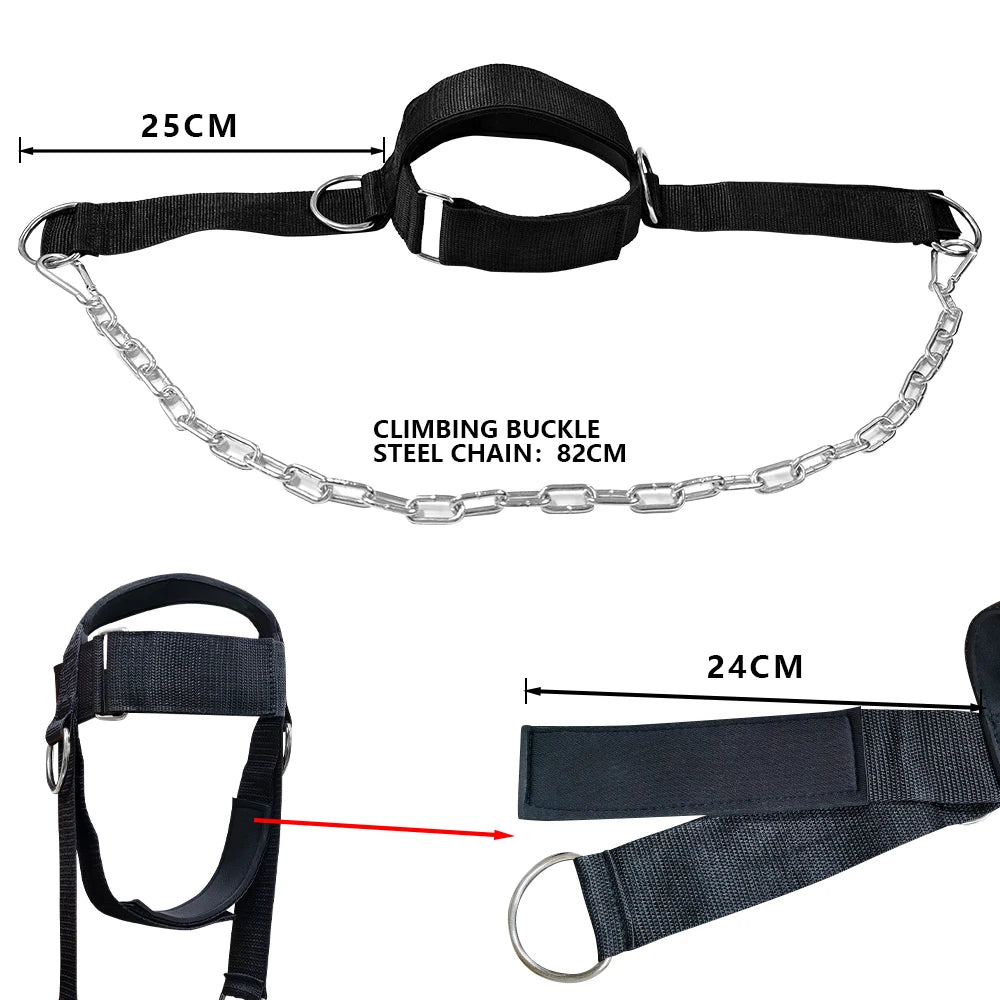 Head Harness Sports Neck Training Exerciser Strap Muscle Builder Home Gym for Strength Fitness Weight Lifting Workout Boxing MMA