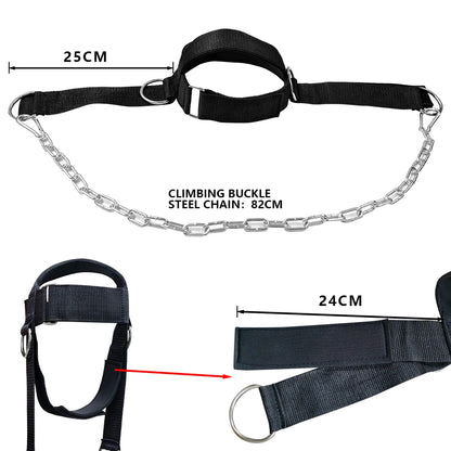 Head Harness Sports Neck Training Exerciser Strap Muscle Builder Home Gym for Strength Fitness Weight Lifting Workout Boxing MMA