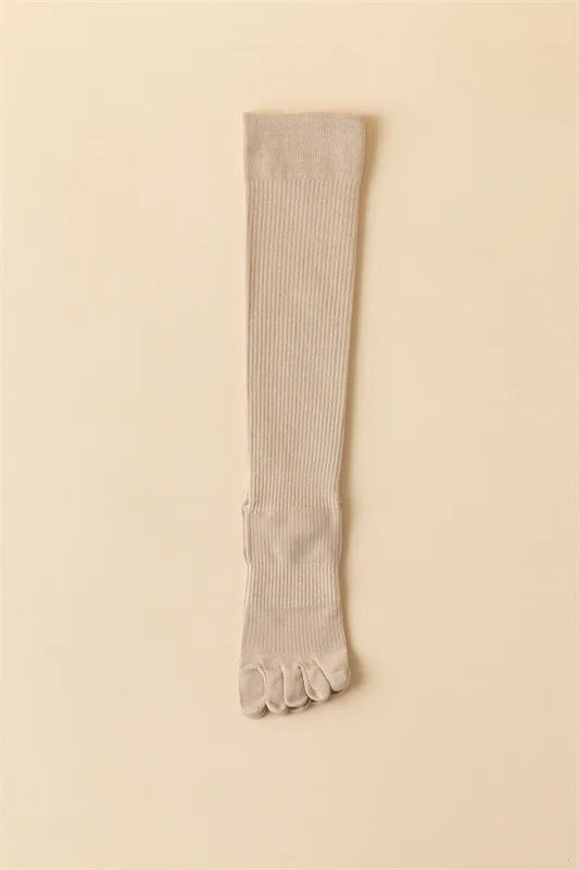 New Women Knee High Toe Socks Soft Lady Girls Breathable Comfortable Solid Color Cute Long Sock For Women