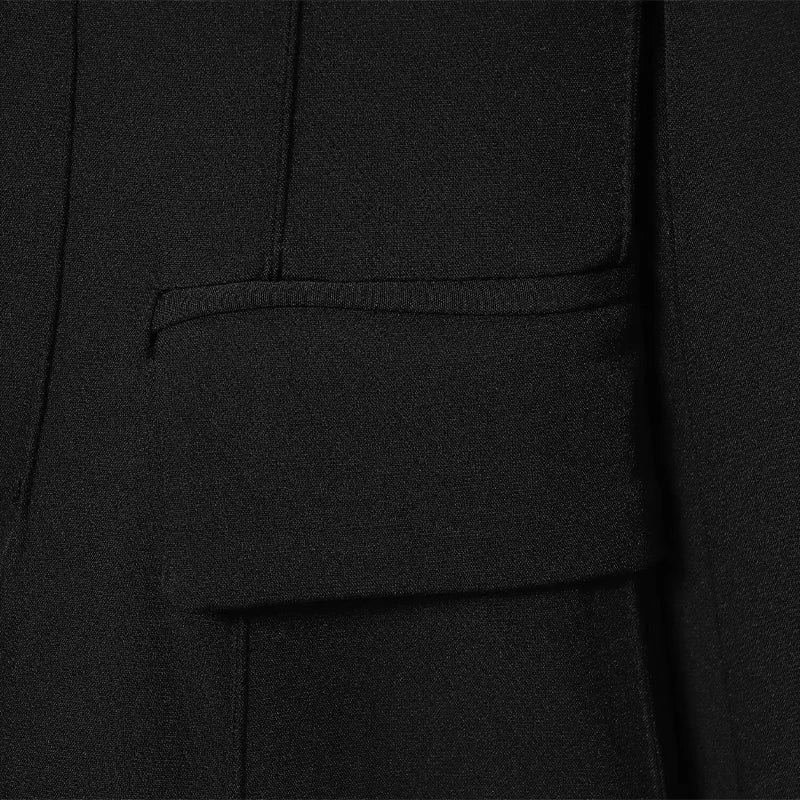 Elegant Solid Women's Blazer Trouser Suits Lapel Single-Breasted Wide Leg Pants Lady Set 2026 Spring 2 Pieces Set Women