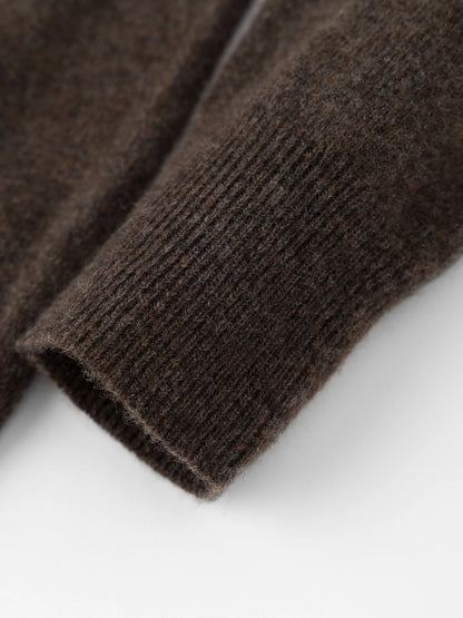 FSLE 100% Wool Seamless One-piece Knit Shirt Sweater For Women Autumn Winter New Design Wool Crew Neck Versatile Casual Sweater
