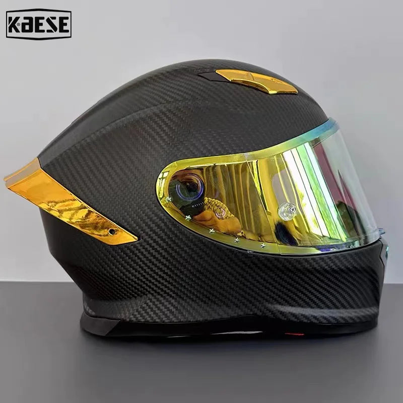 All-New Carbon Hybrid Retro High Quality Full Face Motorcycle Helmet Anti-Fog Visor Stabile Zero Glare Reduce Pressure Points