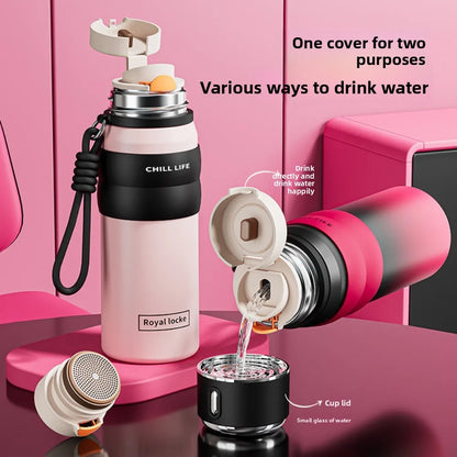 Dopamine all steel insulated cup 316 stainless steel high aesthetic water cup intelligent temperature display cup
