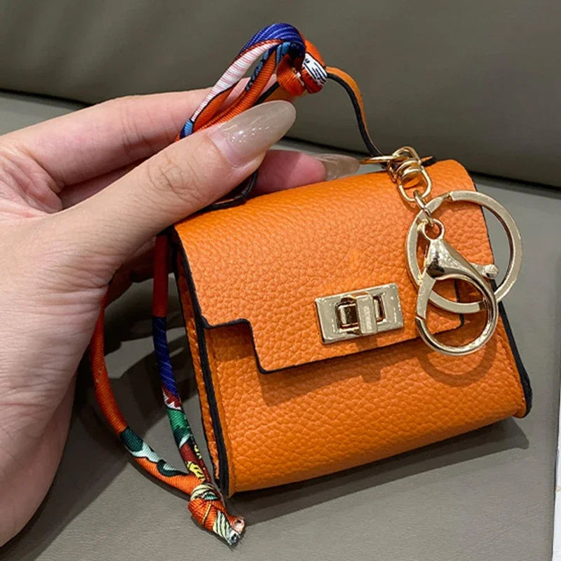 Mini Bag Pendant Small Keychain Case Bag Hanging Accessory Cute Earphone Storage Bag Pendant Keychain Bag Pendant Decoration