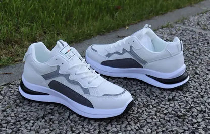 New Spring Autumn Men's Breathable Mesh Sports Shoes Korean Style Lightweight Casual Shoes Soft Bottom Running