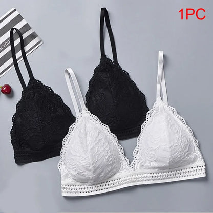 New Lace Sexy Lingerie Wireless Bra for Women Padded Push Up Bralette Female Brassiere Soft Backless Fashion Bras Underwear