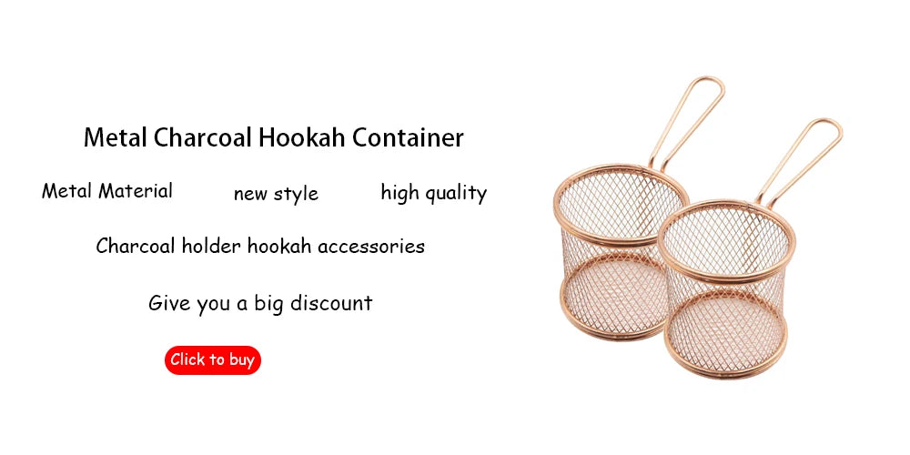 Silver Hookah Charcoal Holder Basket Stainless Steel Shisha Hookahs Shisha Carbon Basket for Hookah Chicha Narguile Accessories