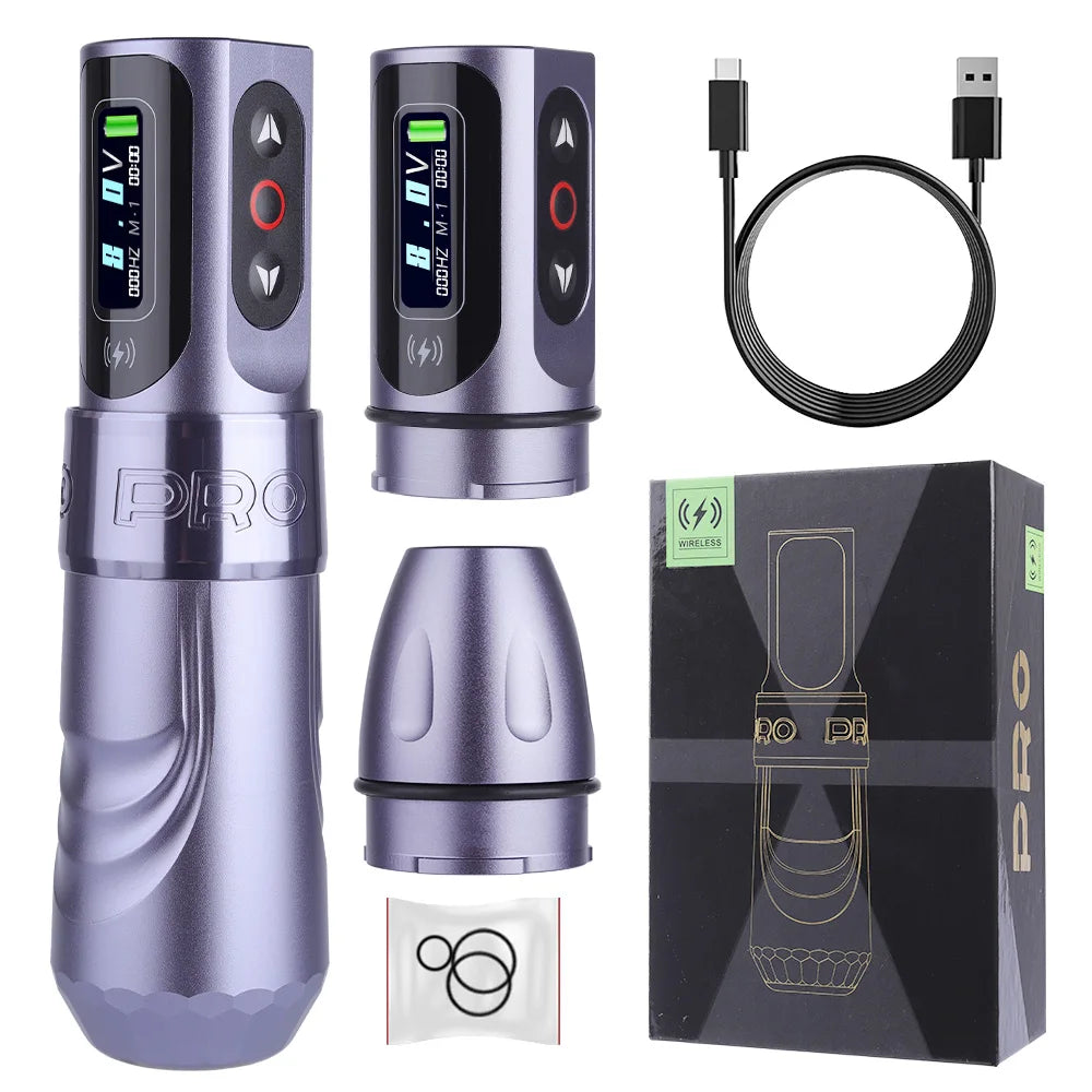 T-Rex Wireless Tattoo Machine Rotary Pen Coreless Motor 4.0mm Travel with Two 1600mAh Batteries Suitable for Tattoo Artists