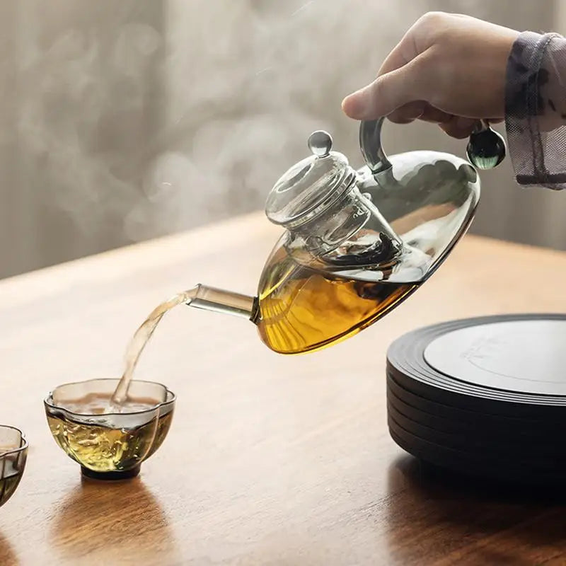 Flower Tea Teapot Set British-Style Boiled Fruit Tea Set Heat-Resistant Glass Affordable Luxury Health Pot Wasserkocher