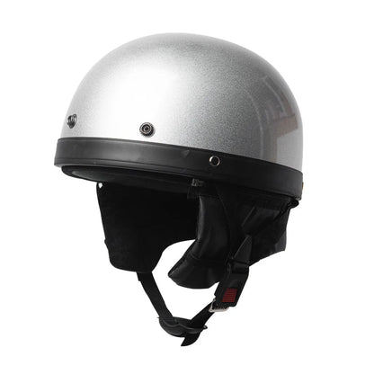 Retro Leather Motorcycle Helmets For Men Women Vintage Moto Half Helmet With Goggles Four Seasons Riding Scooter Capacetes