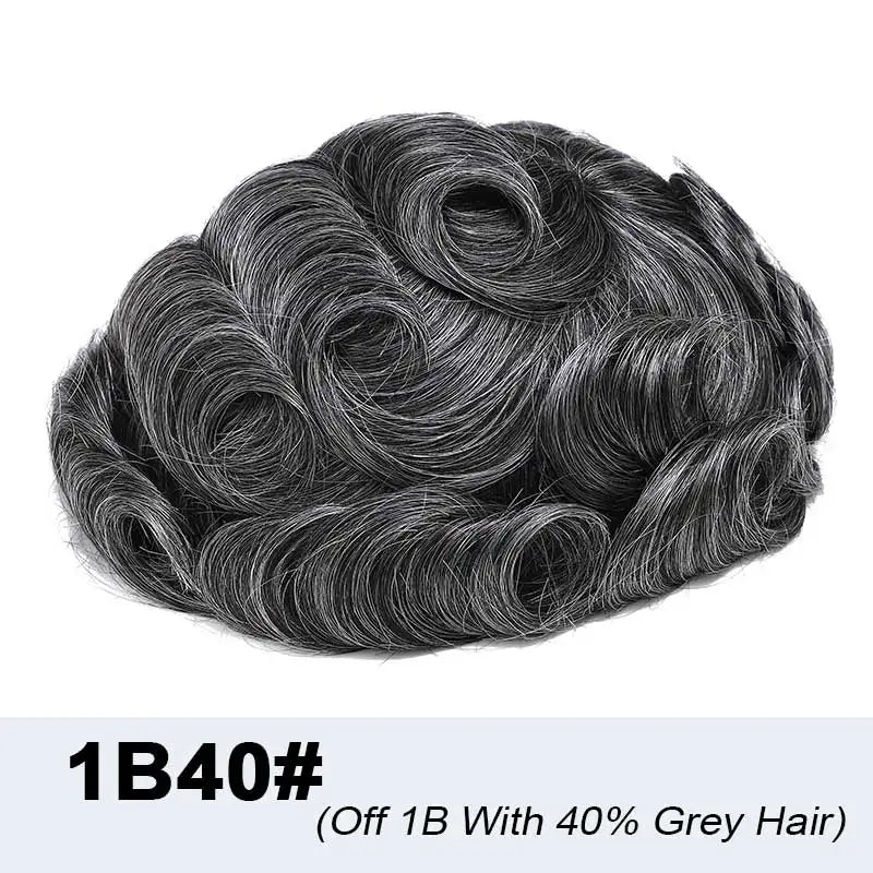 French Lace Wigs for Men Bleach Knots Lace Front Toupee Man Wig Full Lace Male Hair Prosthesis Natural Human Hair Lace Men's Wig