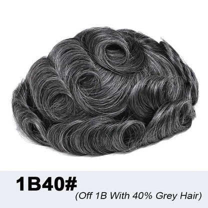 French Lace Wigs for Men Bleach Knots Lace Front Toupee Man Wig Full Lace Male Hair Prosthesis Natural Human Hair Lace Men's Wig
