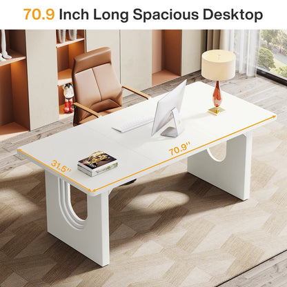 Tribesigns Executive Desk, 70.9" Large Office Computer Desk, Conference Table Meeting Room Table, Workstation Business Furniture